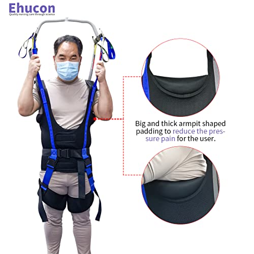 Pelvic Padded Patient Lift Walking Sling,Portable Standing Harness to People/Handicap for Ambulating Support Training,500 lbs Safety Loading -Large Size - size: L