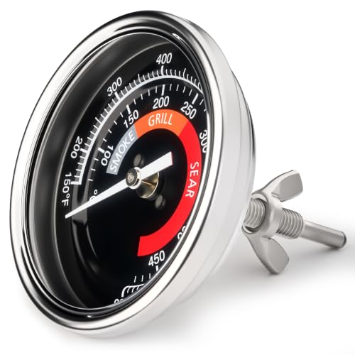 BBQ Grill Temperature Gauge Waterproof for Kamado Joe,3.3" Grill Temperature Gauge Replacement for Kamado Joe Accessories Stainless Steel 150-900°F Cooking Thermometer - size: 3.3" for KJ