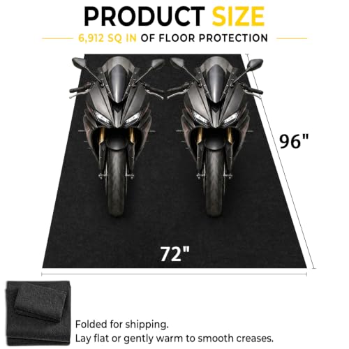 Golener Oil Spill Mat - Garage Floor Mat, Absorbent Oil Pad, Premium Rubber Mat, Waterproof, Contain Liquid, Protect Garage Surface from Spill & Stain, Reusable, Washable, Durable, Black, 72” x 96” - size: 6' x 8' (Rectangular)