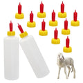 2 Sets 500ml Lamb Goat Feeding Bottle with 10 Reusable Rubber Nipples | Vented Nipple Anti-bloat Leak-proof Livestock Bottle, Livestock Milk Feeder Bottle Set for Baby Goats Lambs Sheep Pig Puppies
