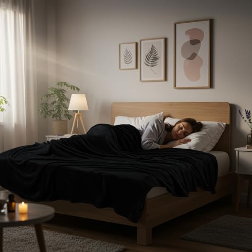 Utopia Bedding Ultra Soft Fleece Bed Blanket Throw Size Black (50x60 Inch) | Microfiber Plush Warm Lightweight Breathable Cozy Blanket Anti-Static, All Season Use, Gift for Women and Men - color: Black, size: Throw (50x60 Inch)
