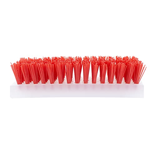 United Pacific 90055 Stainless Shoe/Boot Scraper w/Nylon Brush, 430 Stainless Steel Housing – Red Brush – ONE Unit - color: Red Brush