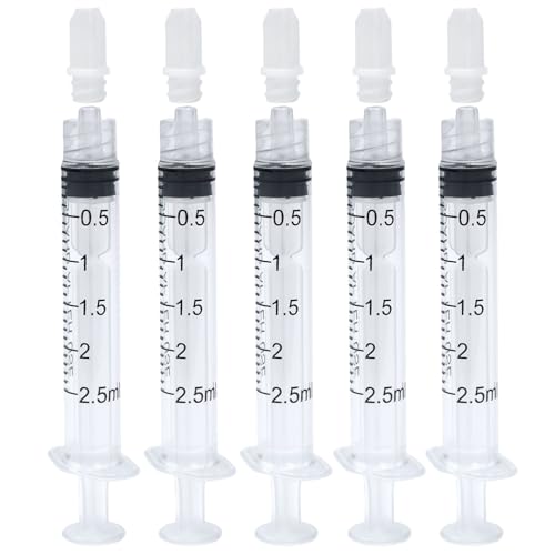 2.5ml Syringes Without Needles, 2.5cc Luer Lock Syringe - Disposable Individually Wrapped(30 Pack) - size: 2.5ml