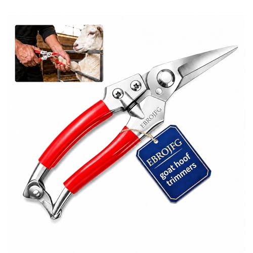 Goat Hoof Trimmers, Sheep Shears, Goat Hoof Trimmer Kit, Pruning Shears Horse Grooming Supplies Hoof Accessories – Versatile Hoof Wire and Pipe Cutting Tool for Pruning Plants as Pruning Shears - color: red