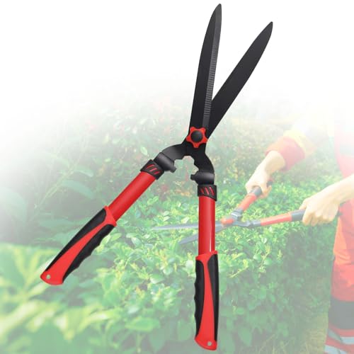 Hedge Clippers Shears Sharp Clean Cuts - Teflon Coated High Carbon Steel Blades,Ergonomic Comfortable Handle,Lightweight 24.8in Hedges Shears for Gardening Yard Effortless Trimming Shaping Shrubs Bush