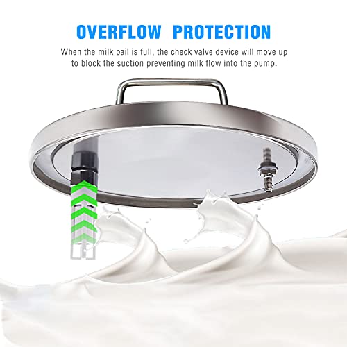 Milking Machine Accessory Stainless Steel Milk Bucket (6L) | Hantop UnitedFarm - size: 6L