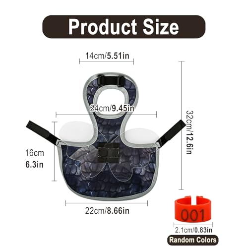 4Pcs Chicken Saddles for Hens with Detachable Wings, Waterproof Breathable Chicken Vest, Adjustable Hen Back Protector Saddle, Anti Pecking Poultry Saver for Feather Recovery