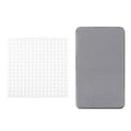 GORILLA GRIP Shower Stall Mat Size 21x21 Clear and Memory Foam Bath Rug Size 30x20 Graphite, 2 Item Bundle