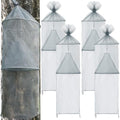 Qualirey 4 Pack Spotted Lanternfly Trap Lanternfly Killer for Tree,Grey | Circle Traps for Lantern Flies Mesh Lanternfly Catcher with Jute Rope and Nails Outdoor Insect Bug Trap to Protect Trees - color: Gray