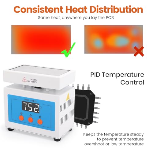 946D IV Mini Soldering Hot Plate 180W 100X50mm with Aluminum Soldering Board Preheater for SMD Hot Air Reflow