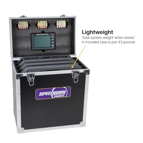 Sportsman Wireless Race Car Scales and Storage Case, 7000lb Aluminum Pads | 0.5% accuracy, chassis setup data, cross weight, bite balance, front to rear distribution, total vehicle weight readings