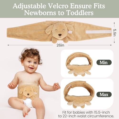 Baby Colic and Gas Relief, Heated Tummy Wrap for Newborns Belly Relief by Soothing Warmth, Baby Heating Pad Swaddling Belt Relief & Soothe Gas, Colic and Upset Stomach for Newborns to Toddler (Puppy) - color: Puppy