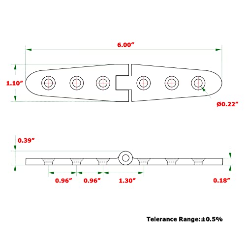 Atibin Heavy Polished Door Hinge Stainless Yacht Hardware Boat Hinge Steel Deck Mount Marine Hinges Cabinet SUS316 6 inch x 1.10 inch 2pcs - style: 2Pcs 6" x 1.10"
