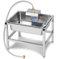 3Gal Automatic Dog Water Bowl Dispenser for Large Dogs Outdoor | Elevated Dog Water Bowl with Stand, Stainless Steel Pet waterer with Float Valve for Large Breed, Reduces Neck Pressure