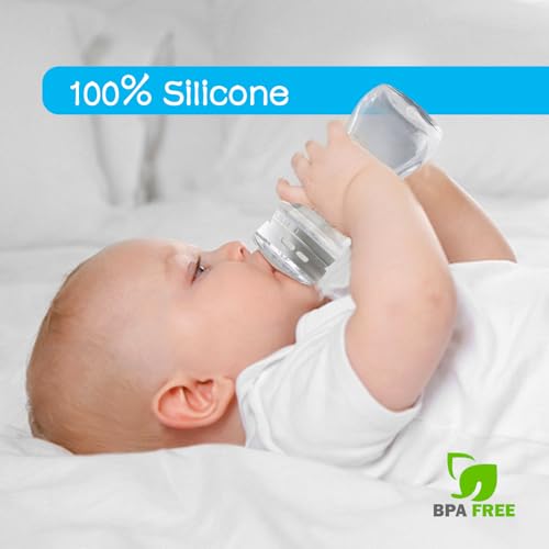 4pcs Silicone Nipples for Tommee Tippee Natural, Medium Flow, 3m+ | for Natural Start Anti-Colic Bottles & Advanced Anti-Colic Bottles & Close to Natural Bottless and NUK Simply Natura Bottle - size: Medium Flow