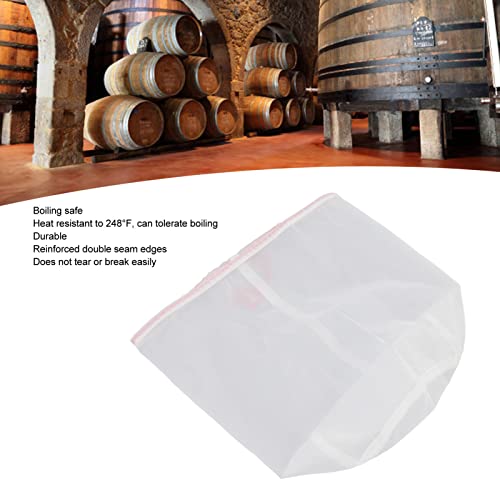 5 Gallons Brew Bag,160 Micro Reusable Straining Bag,Fine Mesh Bag Strainer Bag Wine Making Supplies,Multi Purpose Food Grade Filter Bag for Fruit Cider,Nut Milk,Cold Brew, Home Brewing