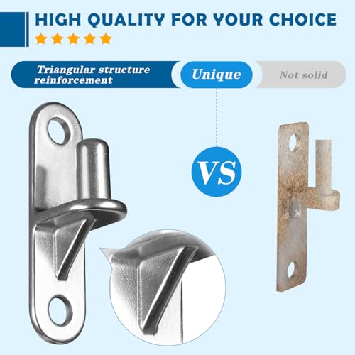 Gate Hinges Wall Mount Gate Hinge, 2Pack Heavy Gate Hinges, SUS304 Heavy Duty Hinges for Wooden Fence with 5/8'', Capacity Up to 600LBS for Wooden Fences and Farm Gates - color: 2 Pack(4pcs)