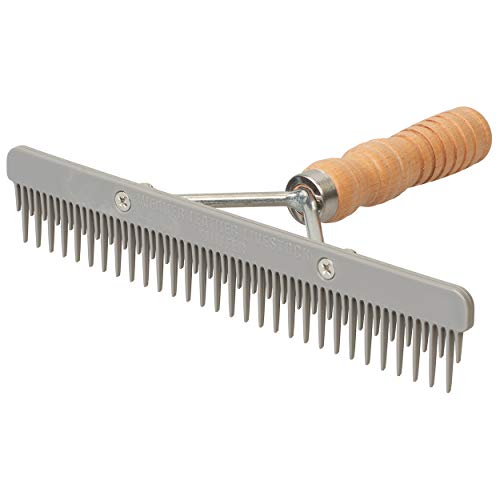 Weaver Livestock Fluffer Comb with Wood Handle and Replaceable Plastic Blade