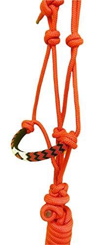 Majestic Ally Padded Beaded Nose Braided Rope Halter with 10' Matching Lead (Red) - color: Red