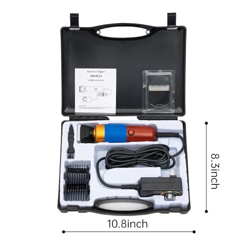 200W Electric Sheep Shears – Professional Animal Clippers with 2 Blades, 10ft Cord, Low-Noise & Safe Design for Sheep, Goats, Alpacas, Horses, Dogs, and Rabbits