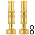Brass Garden Hose Nozzle - 3/4 GHT Thread High Pressure Adjustable (Jet/Mist) for Watering Plants, Washing Cars - color: Sprinkler_2PK