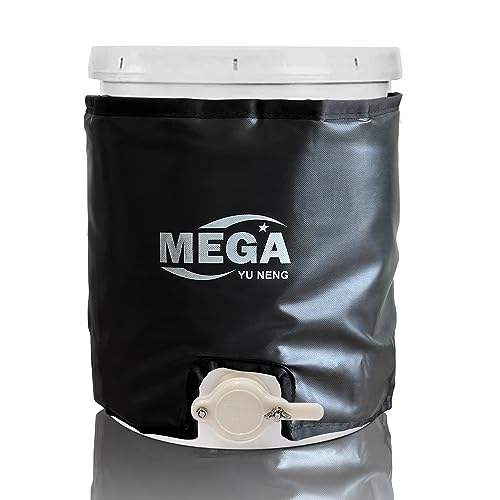 Honey Heater,Pail Heater,Drum Heater,Drum Heating Blanket,5Gal Band Heater,Honey Bucket Heater, Fixed Internal Thermostat and Timers Max Temp 130℉,350W,120V. - size: 5Gal