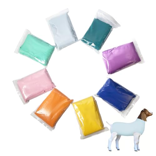 Spandex Goat Tube for Show Goats - Show Livestock Supplies: Goat Covers & Blankets (Light Grayish Blue, Large) - color: light grayish blue, size: Large