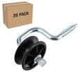 Electric Fence Wood Post Screw-in Corner Insulators Bracket, Black，20pcs | Wood Post Anchors, Corner Polyrope Insulators - style: B010-20pcs