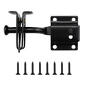 WellMade Self Locking Gate Latch Automatic Gravity Lever Door Lock for Wooden Fences, Heavy Duty Metal Gates, Vinyl Fence, Secure Pool, Garden Outdoor gate, Black with Screws