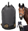 (Final Stock) Hay Bag for Horses & Goats - Super Strong 1200D Oxford Waterproof Material - New Advanced Safe Design Feeder Tote - This Hay Bag Keeps Stable and Trailer Clean