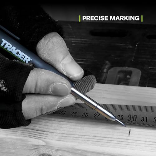 Tracer 2.8mm Carpenters Pencil Deep Hole Construction Pencil | Site Holster and Pencil Sharpener Carpenter Pencils Mark Up to 5.7 Inches Woodworking Pencil - Lapiz de Construccion - style: Pencil