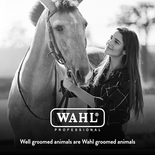 Wahl Professional Animal Equine Soft Body Horse Brush, Black | Effortlessly Removes Dirt and Loose Hair, Comfortable Rubber Grip, Patented Ergonomic Design