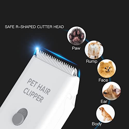 Replaceable Charging Cable & Standard Size Ceramic Blade Set | Pet Dog Hair Clipper Cat Trimmer Used Blade, Ceramic, Safe - color: Charger Cable+standard Blade