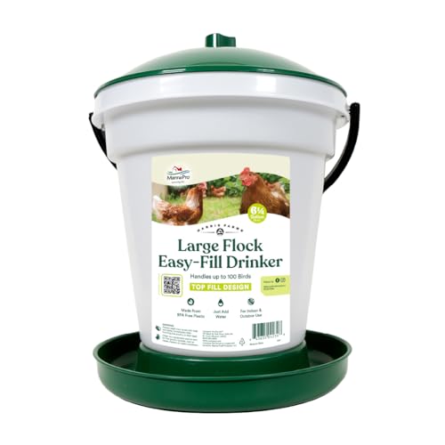 Harris Farms Easy-Fill Poultry Drinker, NO BPA Plastic, 6.25 Gallon | Large Capacity Poultry Drinker, Top-Fill Design, Durable NO BPA Plastic Construction, Ideal for Chickens & Backyard Flocks - size: 6.25 gallon