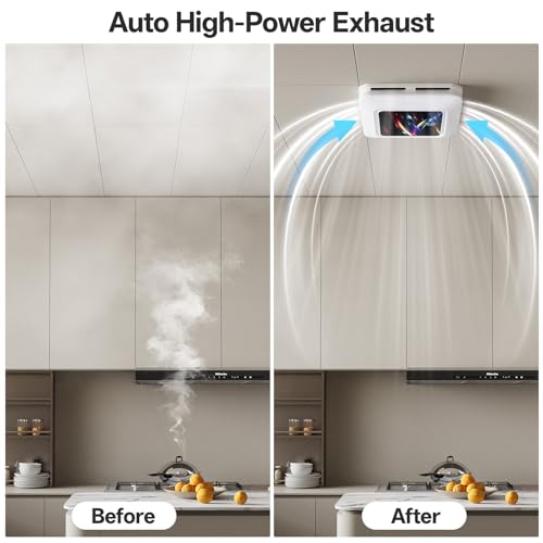 RexTact Bathroom Fan with Humidity Sensor,230 CFM 1.0 Sone Bathroom Exhaust Fan with Light,Ventilation and Exhaust Fan with Remote Control and Timer Function,Black - color: Black