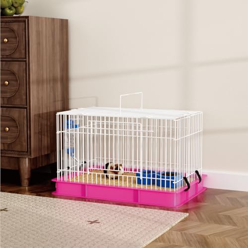 STILLCOVE Small Rabbit Cage Indoor, with Water Bottle & Food Bowl & Mat | Heightened Base, Easy to Clean, Small Animal Enclosure for Bunny, Hamster, Ferret, Rat, Chinchilla, Hedgehog, Gerbil, Mouse - size: 24.0"L x 16.1"W x 14.2"H