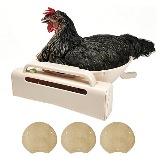 Roll Away Chicken Nesting Box, Round Hen Laying Nesting Tray with Automatic Egg Collection, ABS Plastic Coop Insert or Freestanding Use (1 Pack)