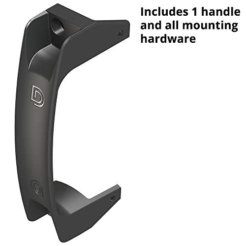 D&D TECHNOLOGIES LL3GH Gate Handle, Reversible for Right or Left Handing, Side-Fixing Legs Provide Easy Alignment & Added Strength, for Any Square Post Gate - color: Black