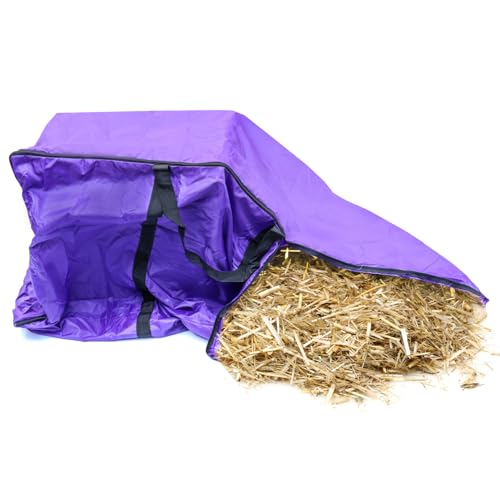 QWORK Hay Bale Storage Bag, 4 Pack 420D Horse and Livestock Hay Bale Bag, Large Tote Collapsible Bag - size: 4 pack