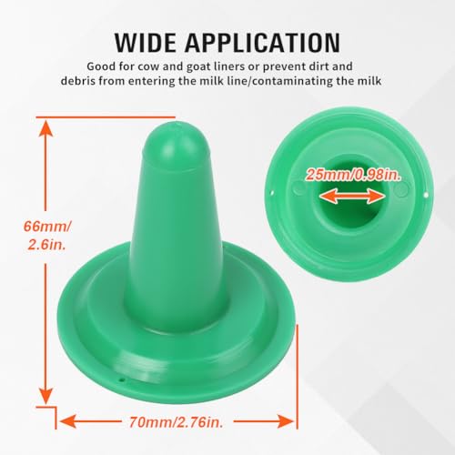 4Pcs Plastic Milking Machine Inflation Lining Plugs Liner Block Shell | For All Milker Cow Goat,Green - color: 2 pairs/4PC