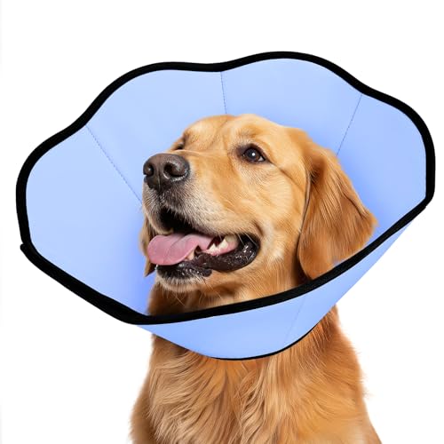 MIDOG Dog Cone Collar After Surgery, Soft Dog Cone Alternative to Stop Licking,Adjustable Elizabethan Recovery Cones for Small to Large Sized Dogs - color: Blue, size: XL