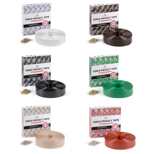 Chain Link Fence Privacy Tape (Redwood) - color: Redwood