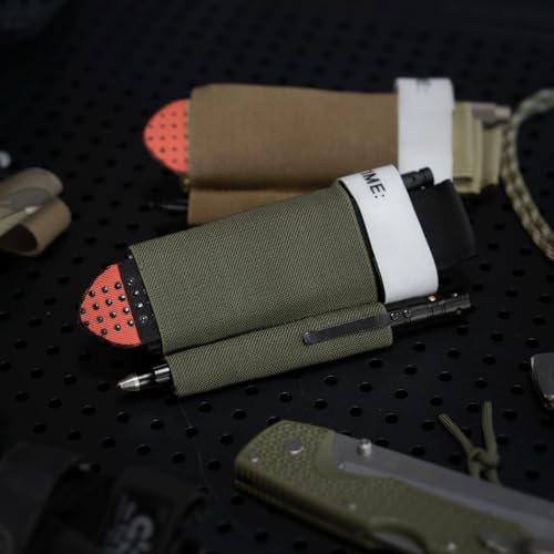 IDOGEAR Sports Tactical Tourniquet Pouch First Aid Holder for CAT Gen7, Combat Trauma Kit for Tactical Vest Belt - color: Ranger Green