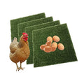 KuGuo Chicken Nesting Box Pads, 4 Pack, 12 x 12 in, 0.3 in Thickness | Soft, washable synthetic turf cushions eggs, drains quickly and helps keep nesting boxes cleaner for hens and small pets