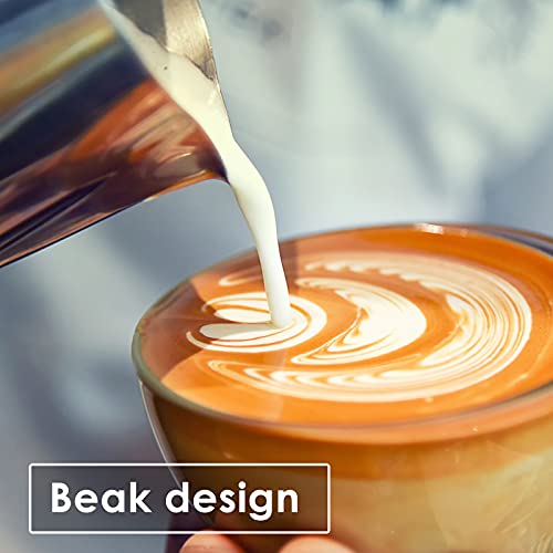 Stainless Steel Milk Frothing Pitcher - 20oz (600ml) for Espresso Machine,Cappuccino,Latte Art - size: 20 Ounces (Jug)