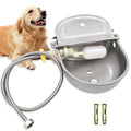 Automatic Waterer 304 Stainless Steel Float Valve for Chicken Dog Livestock | Self-Filling Water Trough with Bottom Drain Hole & 39" Hose (3/4'') for Horse, Goat, Cattle, Sheep, Cat, Poultry, Pig | 2.5L