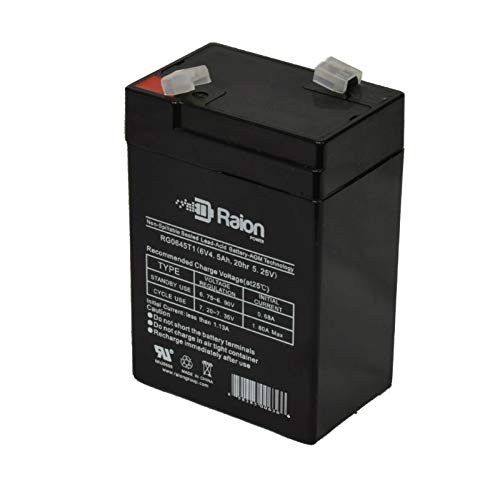 Raion Power 6V 4.5Ah Compatible Replacement Rechargeable AGM Battery for Gallagher S10 Solar Fence Energizer