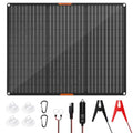 50Watt 12V Solar Car Battery Trickle Charger & Maintainer | Portable Waterproof Solar Panel Kit Fits 12V Batteries for Boats, Marine, RVs, Automotive, Trailer with Alligator Clip - size: 50W Solar Panel