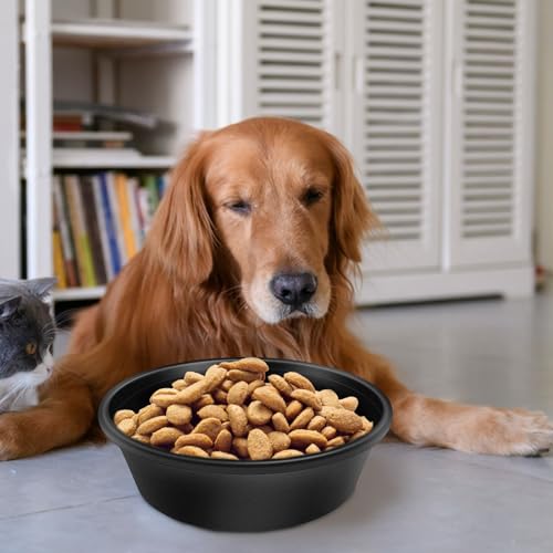 4pcs Rubber Feeder Pan - 4 Quart Durable Rubber Feed Pan, Resistant Animal Feed Bowl, Suitable for Horses, Goats, Chicken, Cats, Dogs, Dust Bath Container