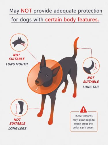Soft Dog Cones, Recovery Dog Donut Collar After Surgery- Cone of Shame Alternative, Pet Elizabethan E-Collar Anti-Bite Lick Wound Healing Adjustable for Small Large Medium Dogs, S - color: dark blue, size: S-4lbs